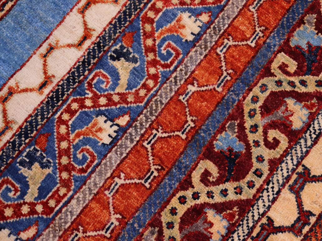 handmade Transitional Shawl Lt. Blue Ivory Hand Knotted RECTANGLE 100% WOOL area rug 6x8