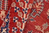 handmade Transitional Kafkaz Chobi Ziegler Red Red Hand Knotted RECTANGLE 100% WOOL area rug 7 x 10