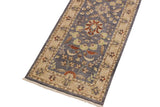 handmade Transitional Kafkaz Gray Ivory Hand Knotted RUNNER 100% WOOL area rug 3x12 