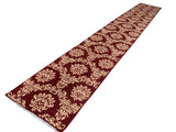 handmade Modern Kafkaz Red Ivory Hand Knotted RUNNER 100% WOOL area rug 3x19 