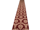 handmade Modern Kafkaz Red Ivory Hand Knotted RUNNER 100% WOOL area rug 3x19 