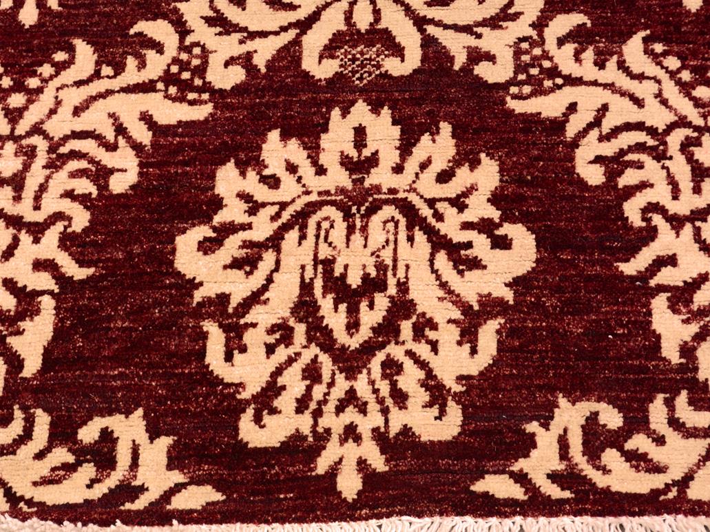 handmade Modern Kafkaz Red Ivory Hand Knotted RUNNER 100% WOOL area rug 3x19 