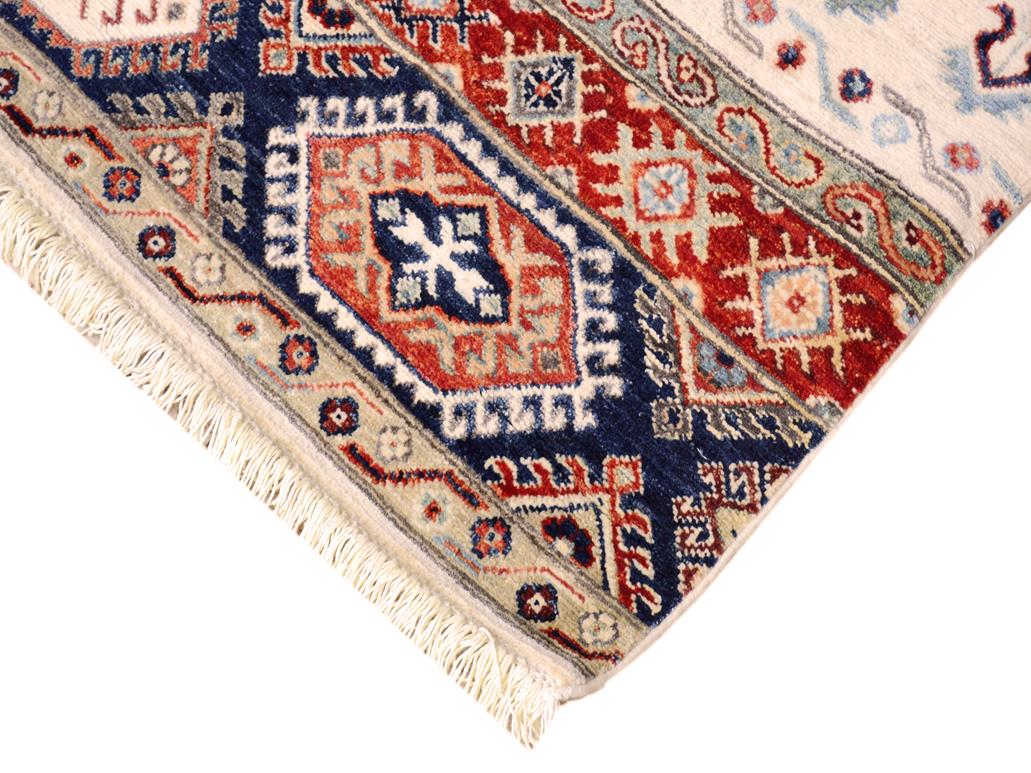 handmade Geometric Khorgeen Beige Red Hand Knotted RECTANGLE 100% WOOL area rug 4x6