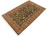 handmade Transitional  Blue Red Hand Knotted RECTANGLE 100% WOOL area rug 4x6