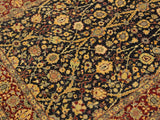 handmade Transitional  Blue Red Hand Knotted RECTANGLE 100% WOOL area rug 4x6