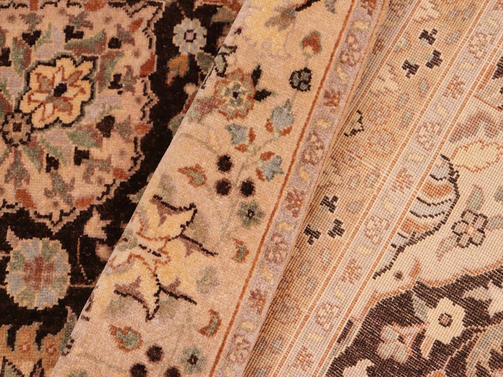 handmade Traditional Design Brown Beige Hand Knotted RECTANGLE 100% WOOL area rug 8x10