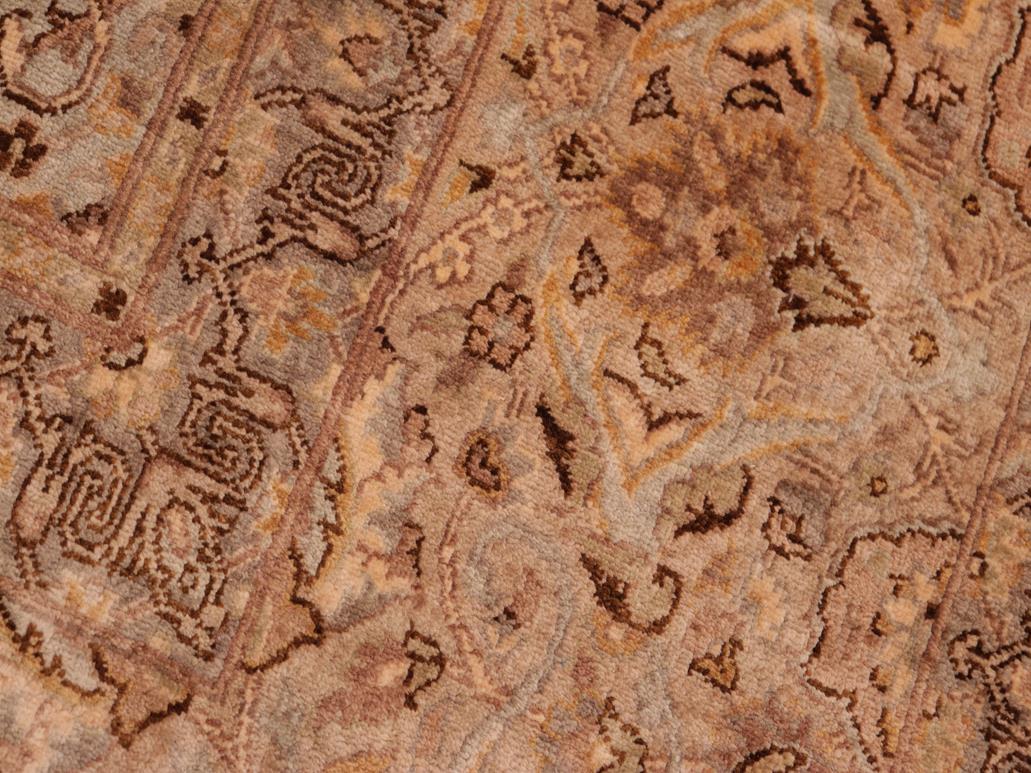 handmade Traditional  Blue Tan Hand Knotted RECTANGLE 100% WOOL area rug 8x11