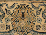 handmade Traditional Design Teal Blue Tan Hand Knotted RECTANGLE 100% WOOL area rug 8x10