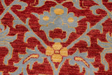 handmade Transitional Kafkaz Chobi Ziegler Red Blue Hand Knotted RECTANGLE 100% WOOL area rug 6 x 9