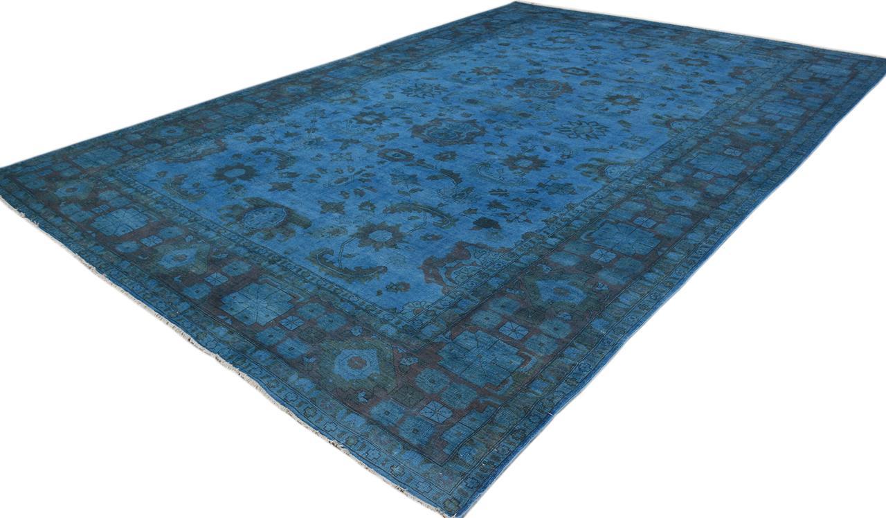 A09912,1111"x17 2",Over Dyed                     ,12x17,Blue,BLUE,Hand-knotted                  ,Pakistan   ,100% Wool  ,Rectangle  ,652671180354