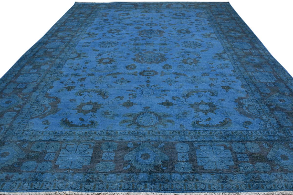 A09912,1111"x17 2",Over Dyed                     ,12x17,Blue,BLUE,Hand-knotted                  ,Pakistan   ,100% Wool  ,Rectangle  ,652671180354