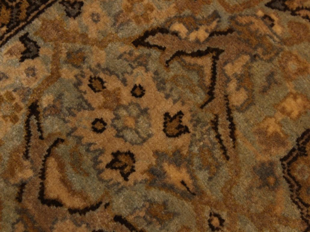 handmade Traditional Design Tan Lt. Blue Hand Knotted RECTANGLE 100% WOOL area rug 8x10