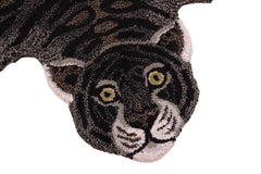 handmade Contemporary Tiger Black Gray Hand Tufted  100% WOOL area rug 3' x 5'