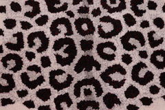 handmade Contemporary Leopard White Gray Hand Tufted  100% WOOL area rug 2' x 3'
