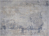 handmade Modern Abstract Gray Blue Machine Made RECTANGLE POLYESTER area rug 9x12
