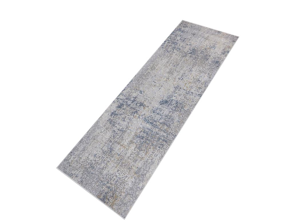 handmade Modern Abstract Gray Blue Machine Made RECTANGLE POLYESTER area rug 5x8