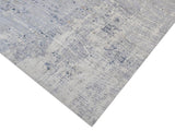 handmade Modern Abstract Gray Blue Machine Made RECTANGLE POLYESTER area rug 9x12