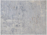 handmade Modern Abstract Gray Blue Machine Made RECTANGLE POLYESTER area rug 9x12