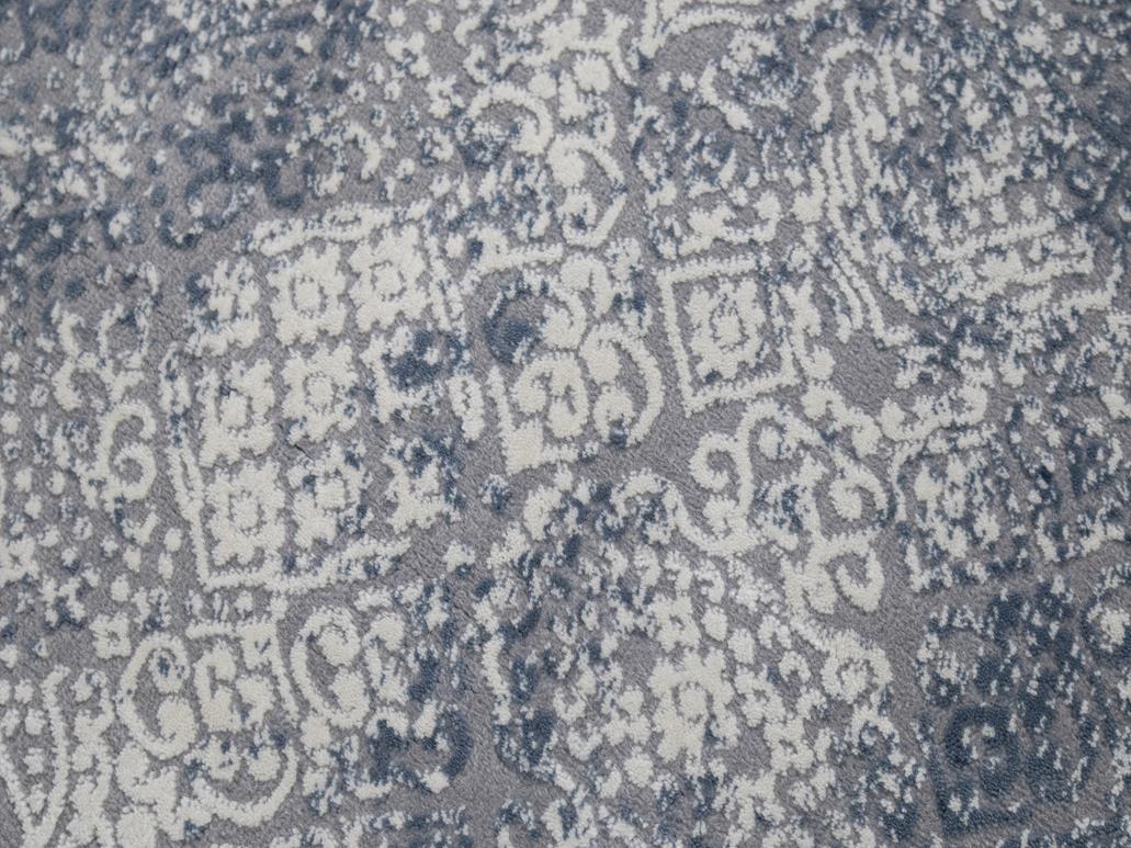 handmade Transitional Distressed Gray Blue Machine Made RECTANGLE POLYESTER area rug 9x12