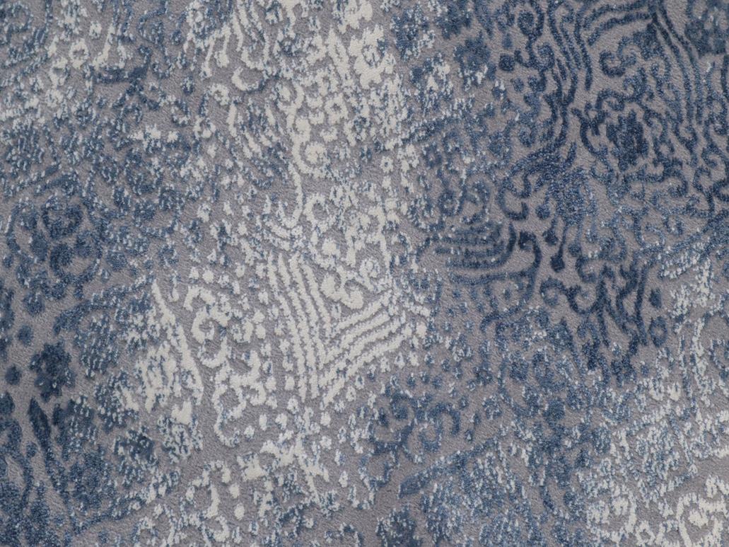 handmade Transitional Distressed Gray Blue Machine Made RECTANGLE POLYESTER area rug 9x12