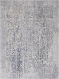 handmade Transitional Vintage Gray Blue Machine Made RECTANGLE POLYESTER area rug 9x12
