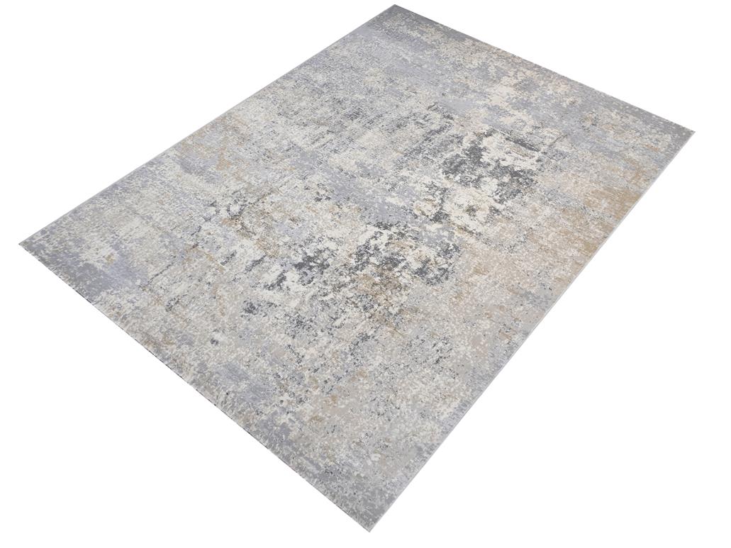 handmade Modern Abstract Grey Beige Machine Made RECTANGLE POLYESTER area rug 5x8