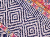 handmade Geometric Modern Blue Fushia Machine Made RECTANGLE POLYESTER area rug