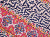 handmade Geometric Modern Blue Fushia Machine Made RECTANGLE POLYESTER area rug