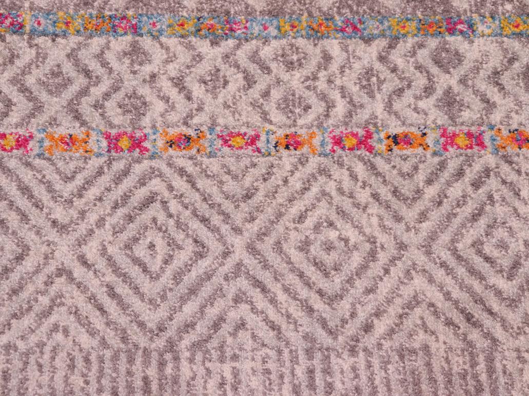handmade Geometric Modern Light Gray Pink Machine Made RECTANGLE POLYESTER area rug 10x14