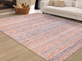 handmade Geometric Modern Gray Blue Machine Made RECTANGLE POLYESTER area rug 9x12