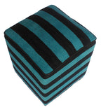 handmade  Ottoman Blue Black HandmadeRECTANGLE 100% WOOL area rug 