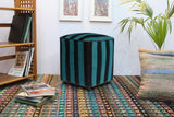 handmade  Ottoman Blue Black HandmadeRECTANGLE 100% WOOL area rug 