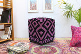 handmade  Ottoman Black Purple HandmadeRECTANGLE 100% WOOL area rug