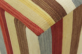 handmade  Ottoman Ivory Brown HandmadeRECTANGLE 100% WOOL area rug