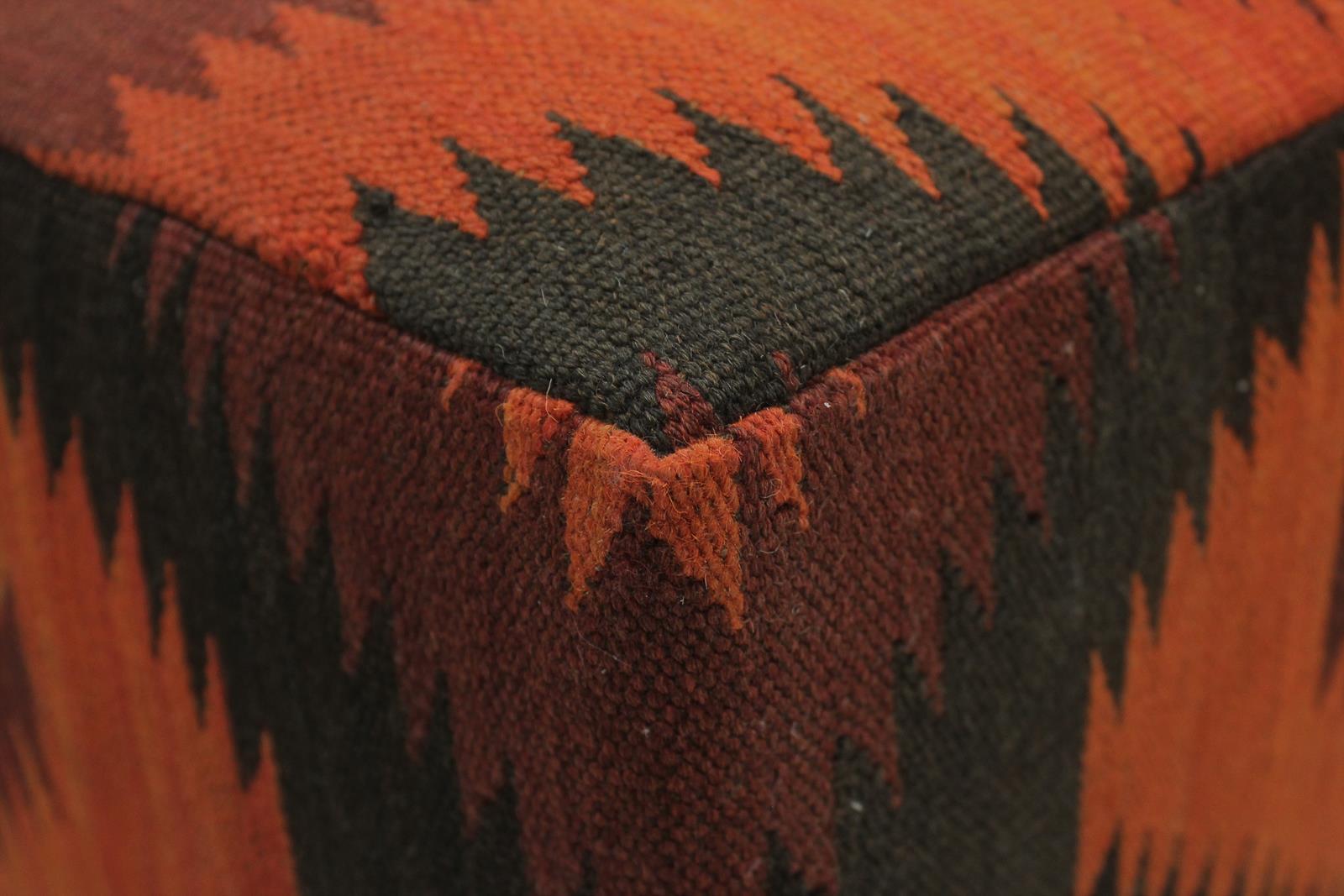 handmade Traditional Ottoman Black Dark Brown HandmadeRECTANGLE 100% WOOL area rug
