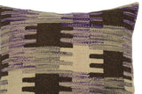 handmade Traditional Pillow Purple Gray Hand-made SQUARE 100% WOOL area rug