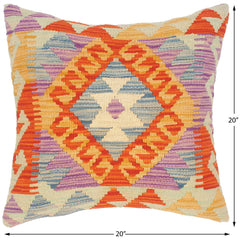handmade Traditional Pillow Rust Gold Hand-Woven SQUARE 100% WOOL area rug