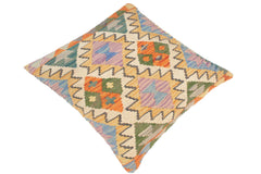 handmade Traditional Pillow Gold Rust Hand-Woven SQUARE 100% WOOL area rug
