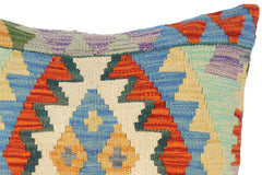 handmade Traditional Pillow Blue Rust Hand-Woven SQUARE 100% WOOL area rug