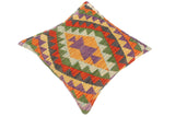 handmade Traditional Pillow Rust Gold Hand-Woven SQUARE 100% WOOL area rug