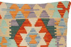 handmade Traditional Pillow Rust Blue Hand-Woven SQUARE 100% WOOL area rug