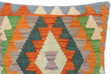 handmade Traditional Pillow Rust Blue Hand-Woven SQUARE 100% WOOL area rug