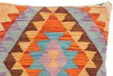 handmade Traditional Pillow Rust Blue Hand-Woven SQUARE 100% WOOL area rug