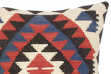handmade Traditional Pillow Rust Blue Hand-Woven SQUARE 100% WOOL area rug