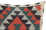 handmade Traditional Pillow Rust Blue Hand-Woven SQUARE 100% WOOL area rug
