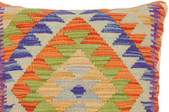 handmade Traditional Pillow Rust Blue Hand-Woven SQUARE 100% WOOL area rug
