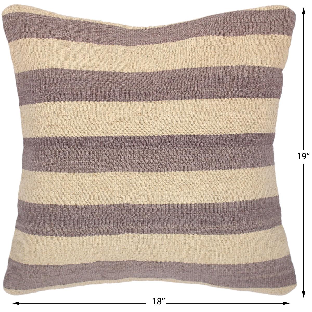 handmade Modern Pillow Beige Gray Hand-Woven SQUARE 100% WOOL area rug
