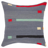 handmade Modern Pillow Blue Red Hand-Woven SQUARE 100% WOOL area rug