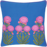 handmade Turkish Throw Pillow Blue Green  SQUARE COTTON area rug