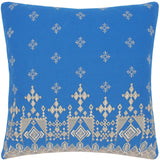 handmade Turkish Throw Pillow Blue Gray  SQUARE COTTON area rug